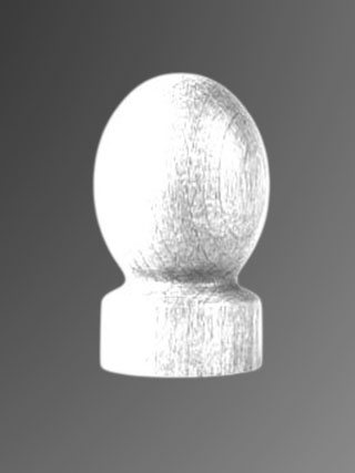 Wood Egg Finial (P-F7)