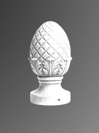 Wood Pineapple Finial (P-F11)