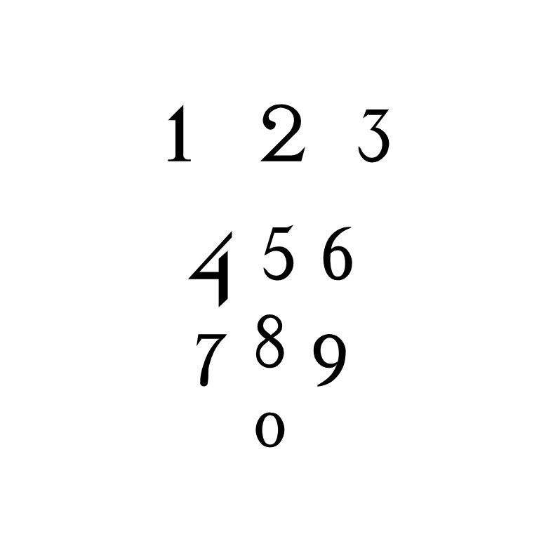 Dickens Font (P-NUM13)