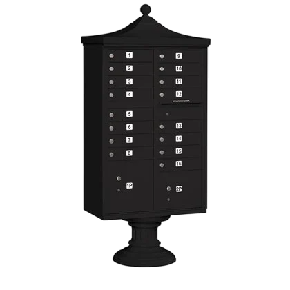 Cluster Mailbox Model 3316R - Regency 16 Door Cluster Box w/ Parcel Door (S-M10)