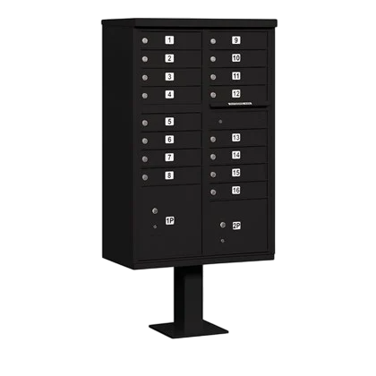 Cluster Mailbox Model 3316 - 16 Door Cluster Box w/ 2 Parcel Doors (S-M5)